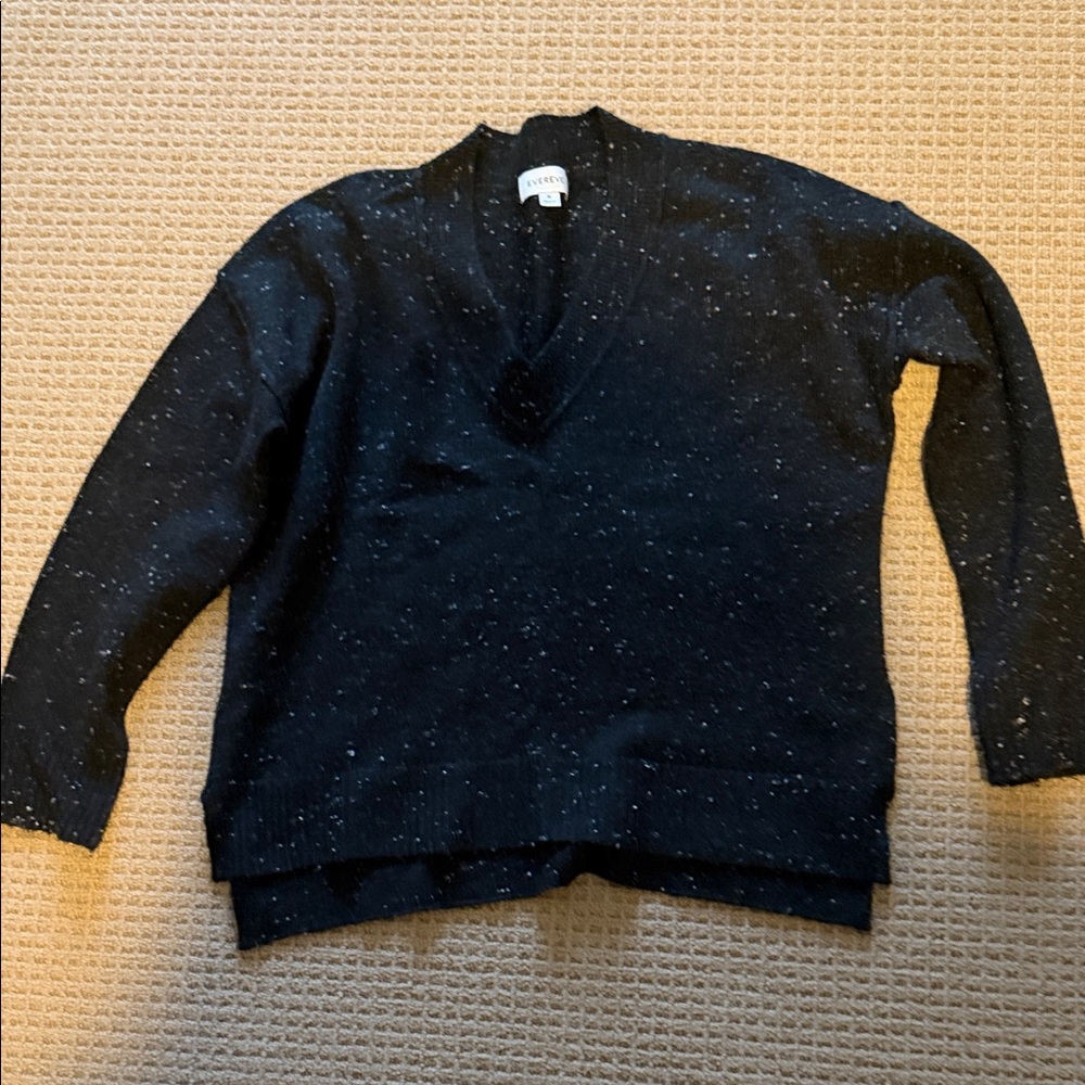 Evereve Black Speckled Sweater